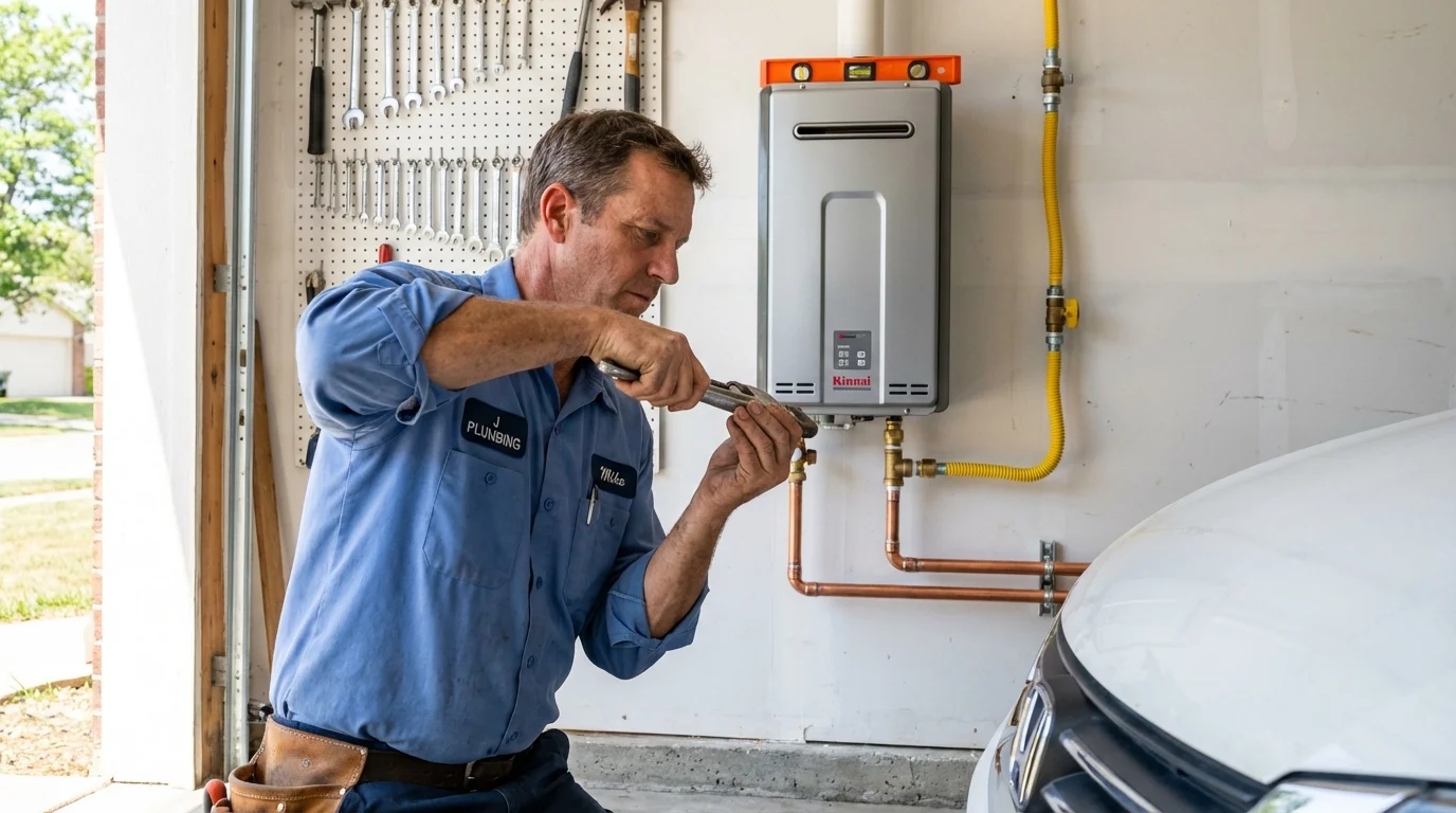 Tankless water heater installation by a Johns Plumbing LLC plumber in Fruitland